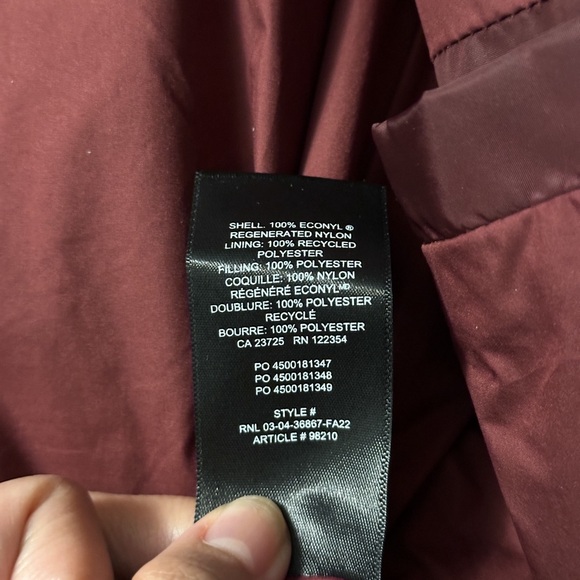 Aritzia TNA Short Coaches Jacket in Merlot Red - Picture 3 of 6